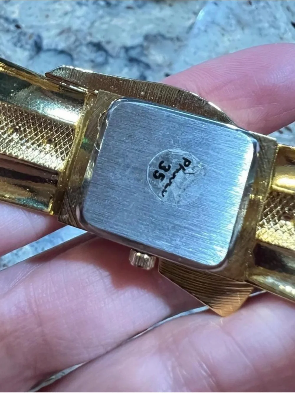 Vintage Y2K Gold-Tone Crystal Accent Women’s Watch